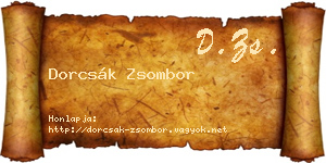 Dorcsák Zsombor névjegykártya