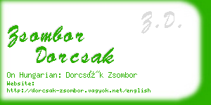 zsombor dorcsak business card